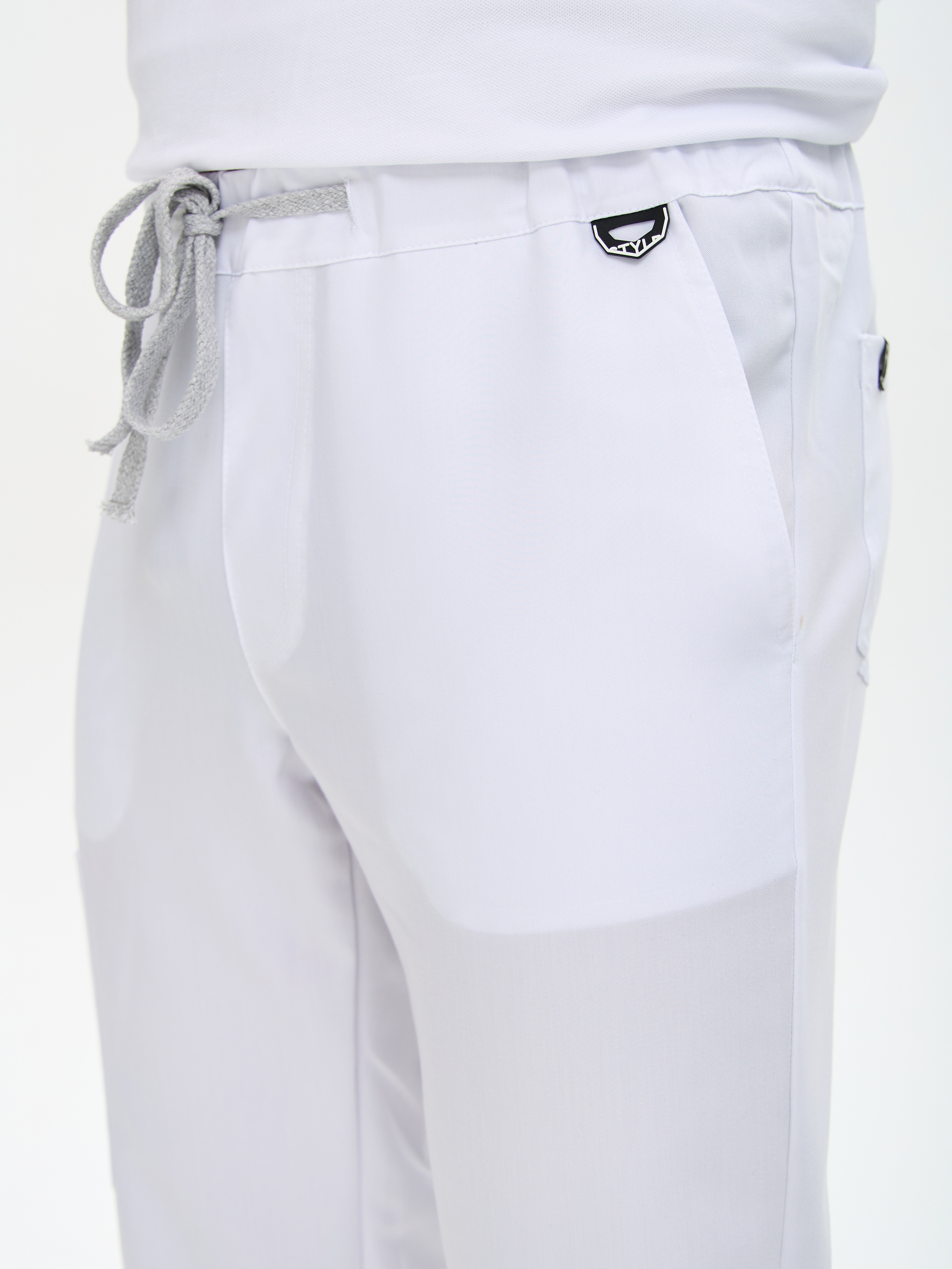 Медицинские брюки мужские Софт TREND, белые 8
