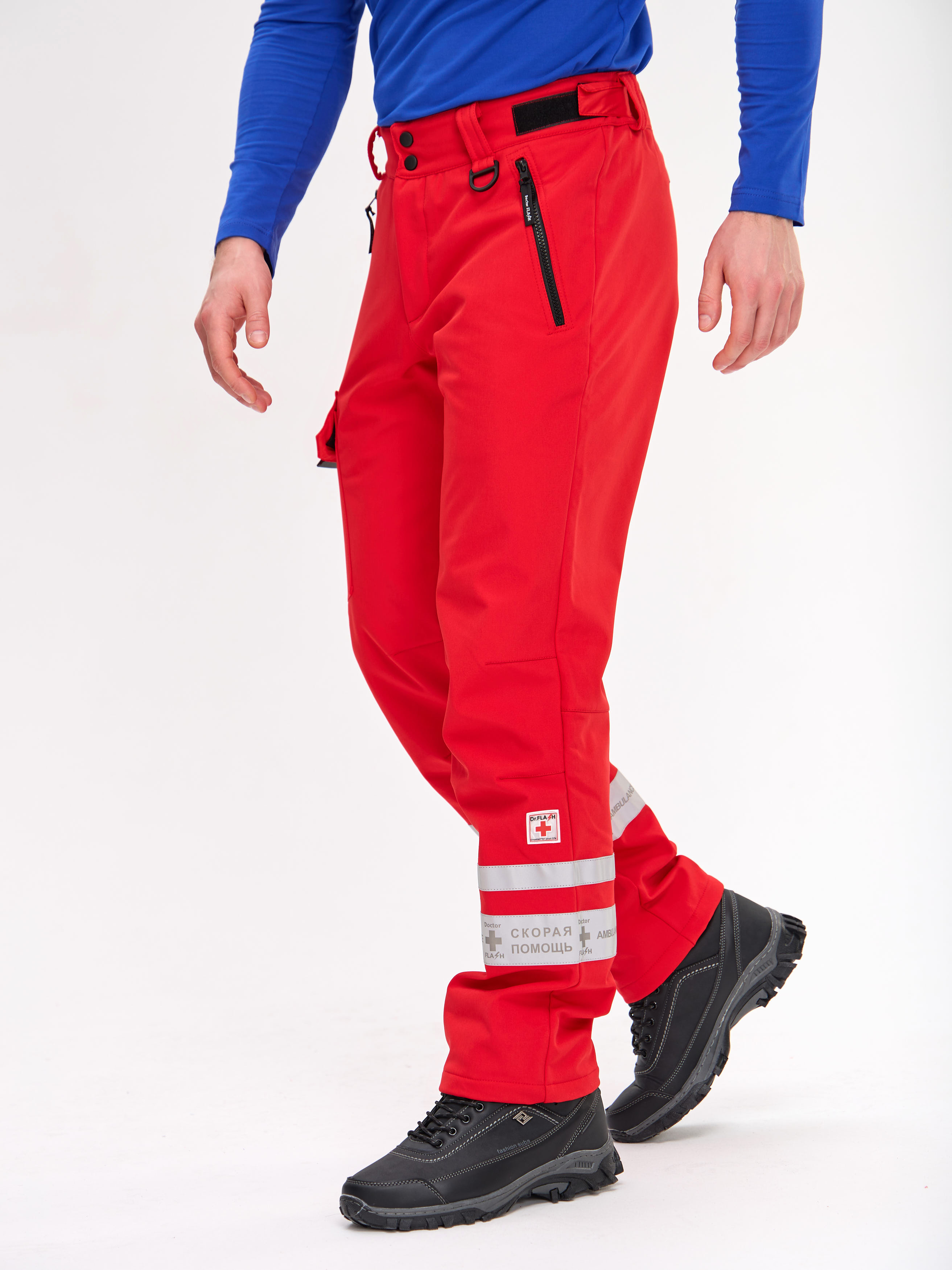 Брюки утепленные мужские Хелпер М, красные 6