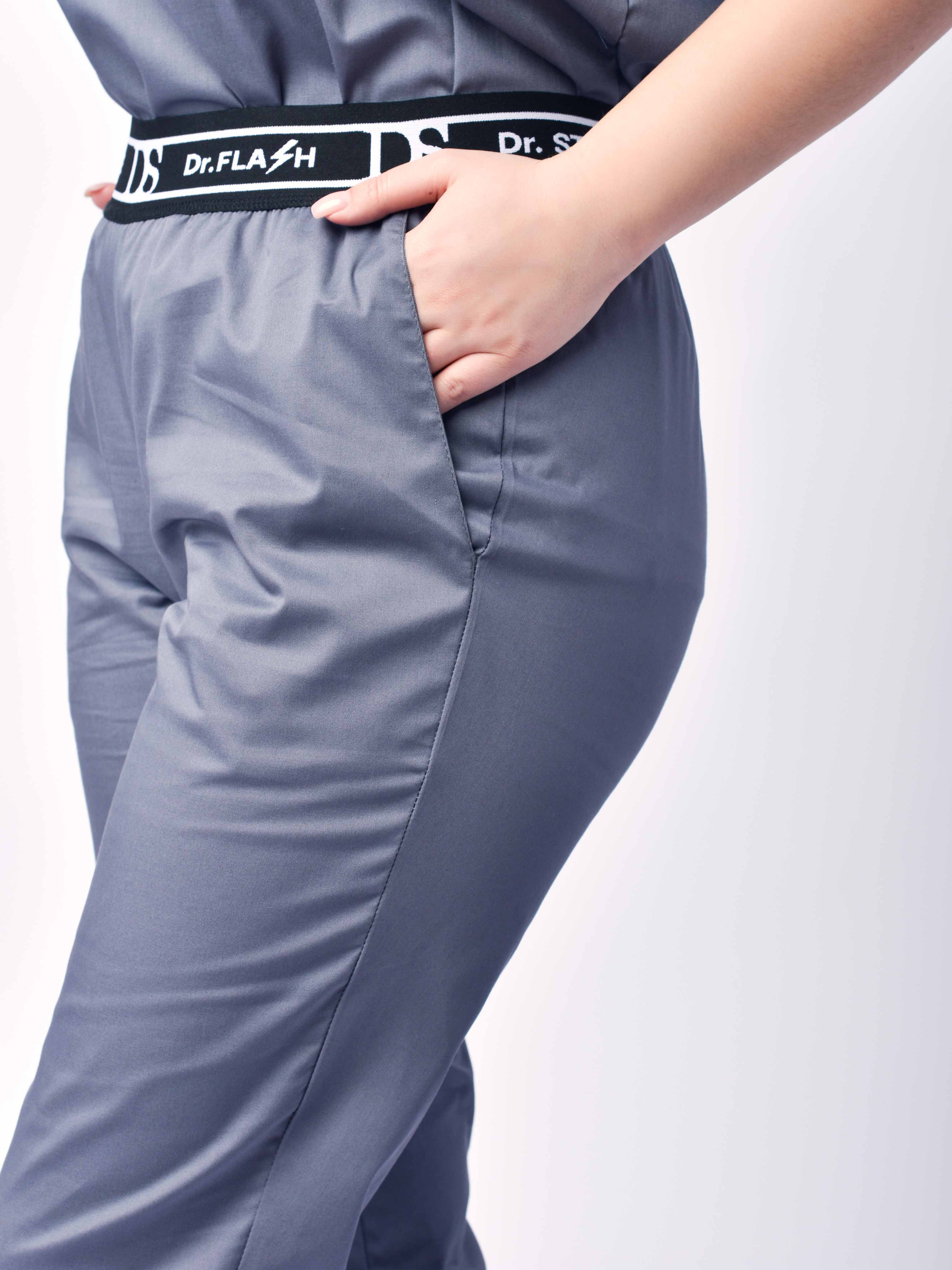 Медицинские брюки женские Релакс TREND, графит-7