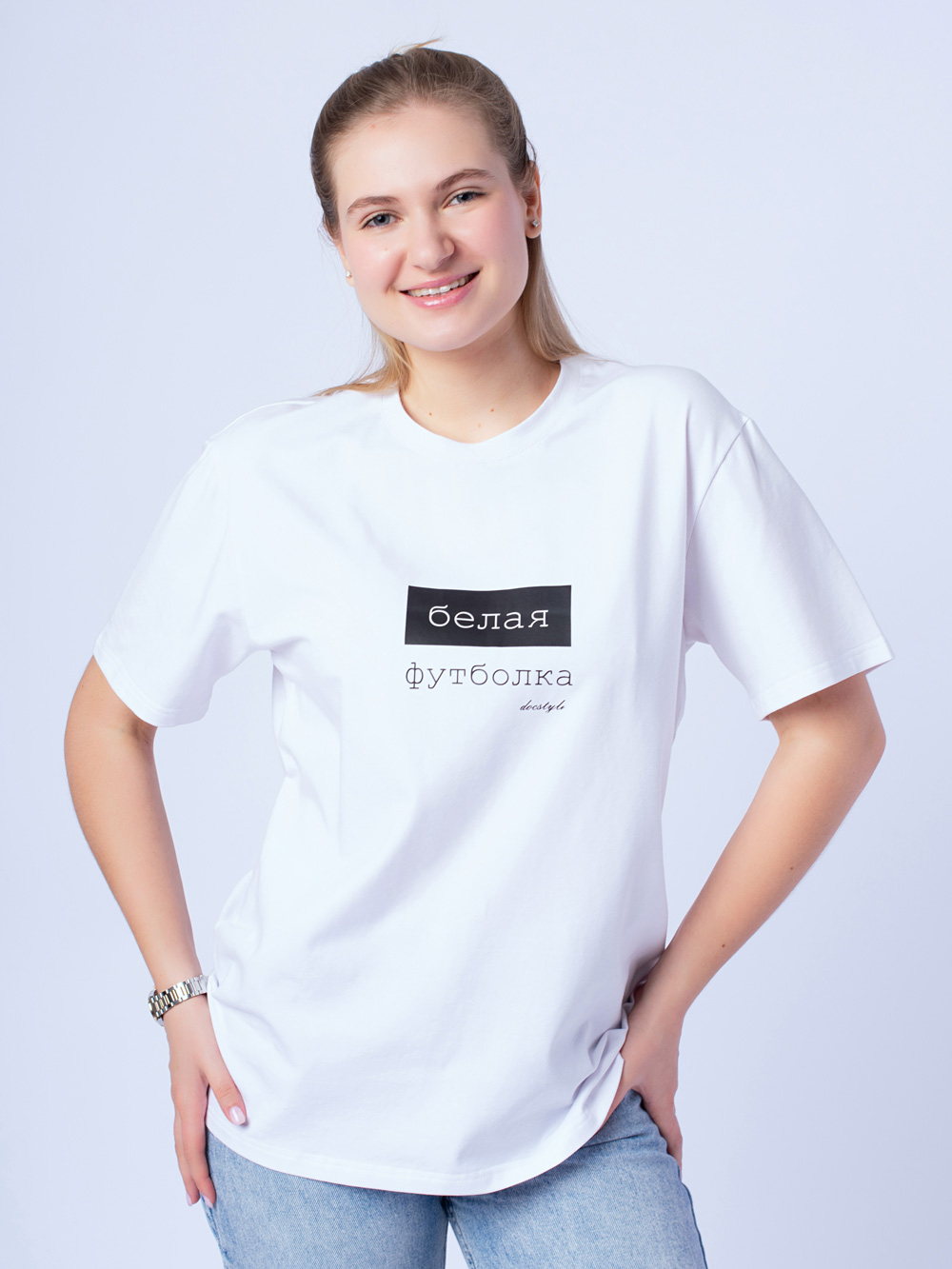 Футболка-белая-женская-хлопок-с-принтом-белая-футболка-доктор-стиль-1