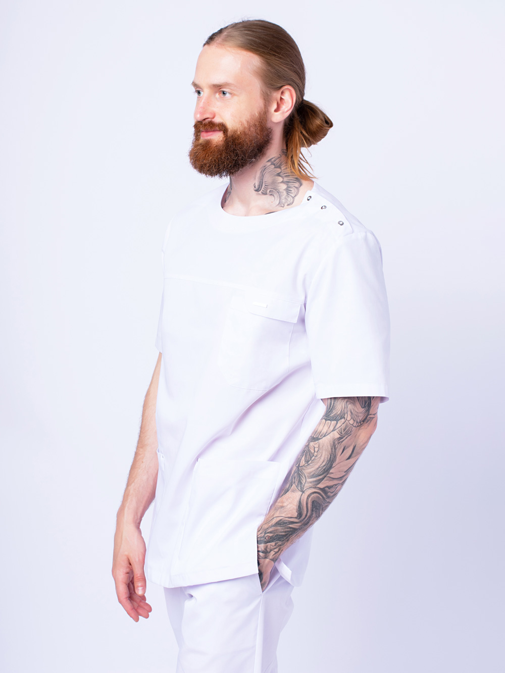 блуза-медицинская-мужская-доктор-стиль-белая-с-карманами-озон-3