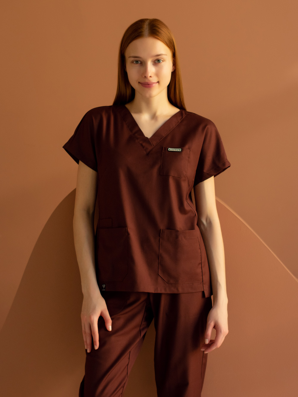 хирургичка-шоколад-рубашка-медицинская-блуза-женская-доктор-стиль-медицинский-костюм2
