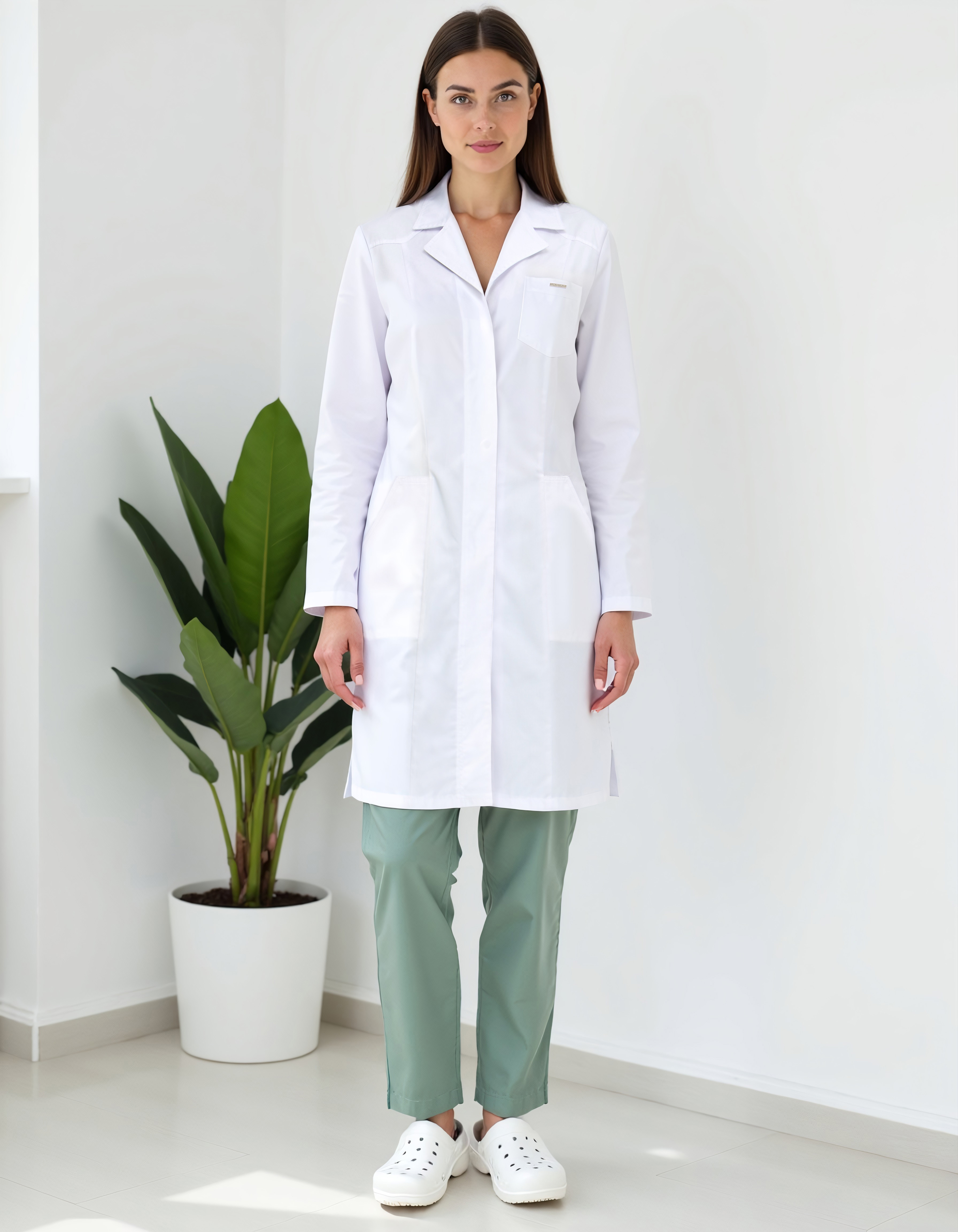 Медицинский халат женский Вива, белый 2