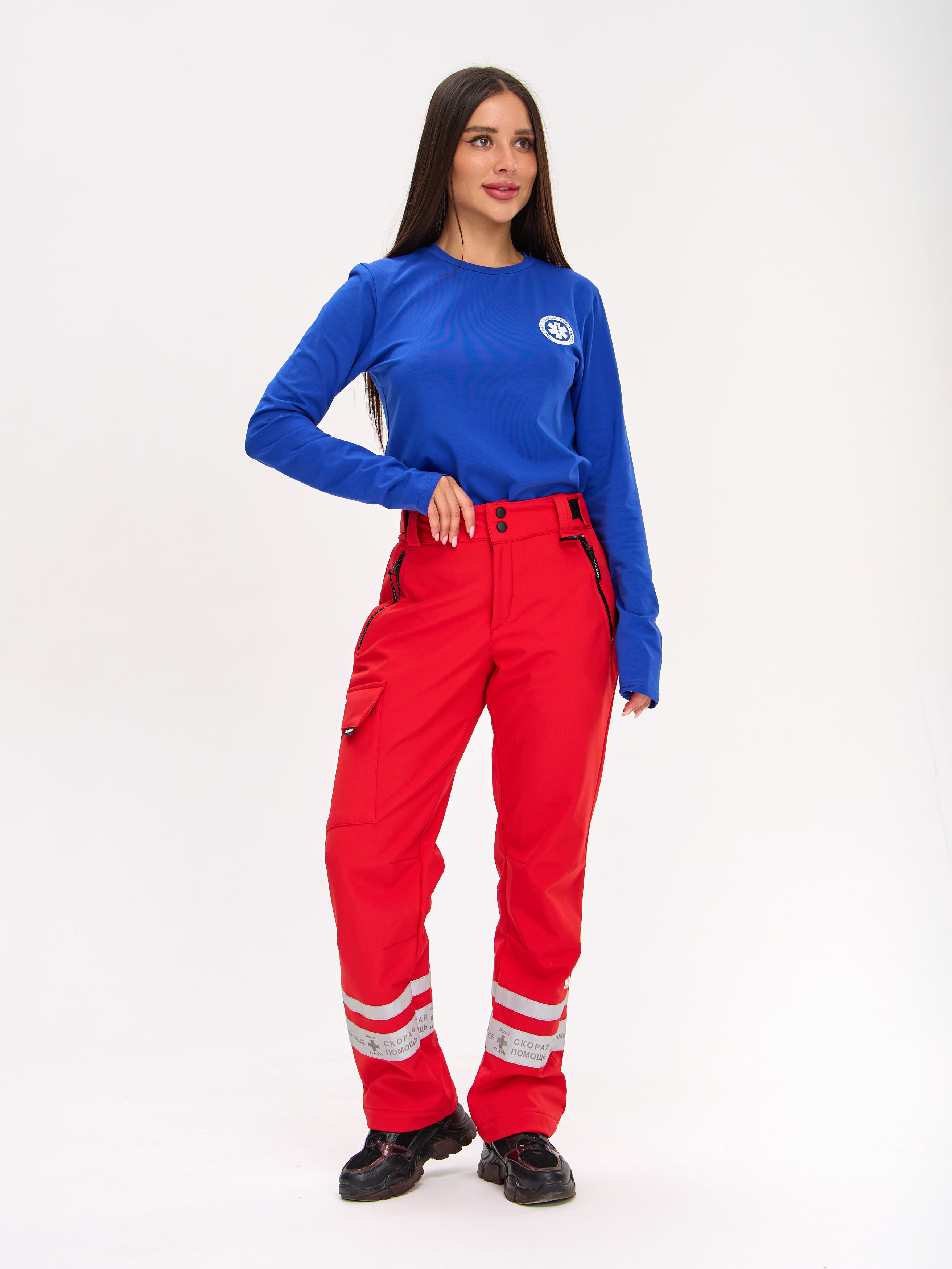 Брюки утепленные женские Хелпер, красные 7