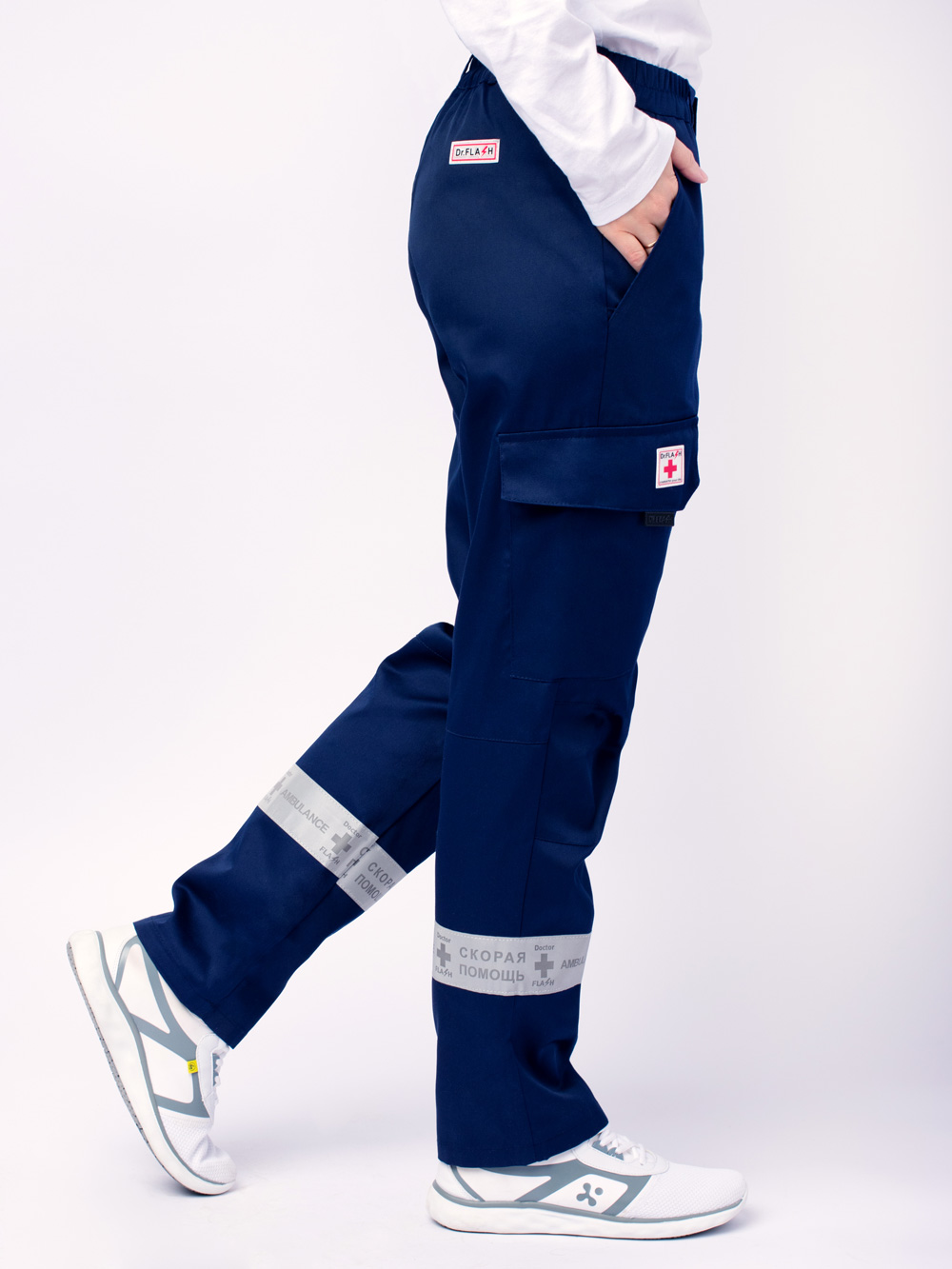 Демисезонные брюки женские ФлешКа, темно-синие-2