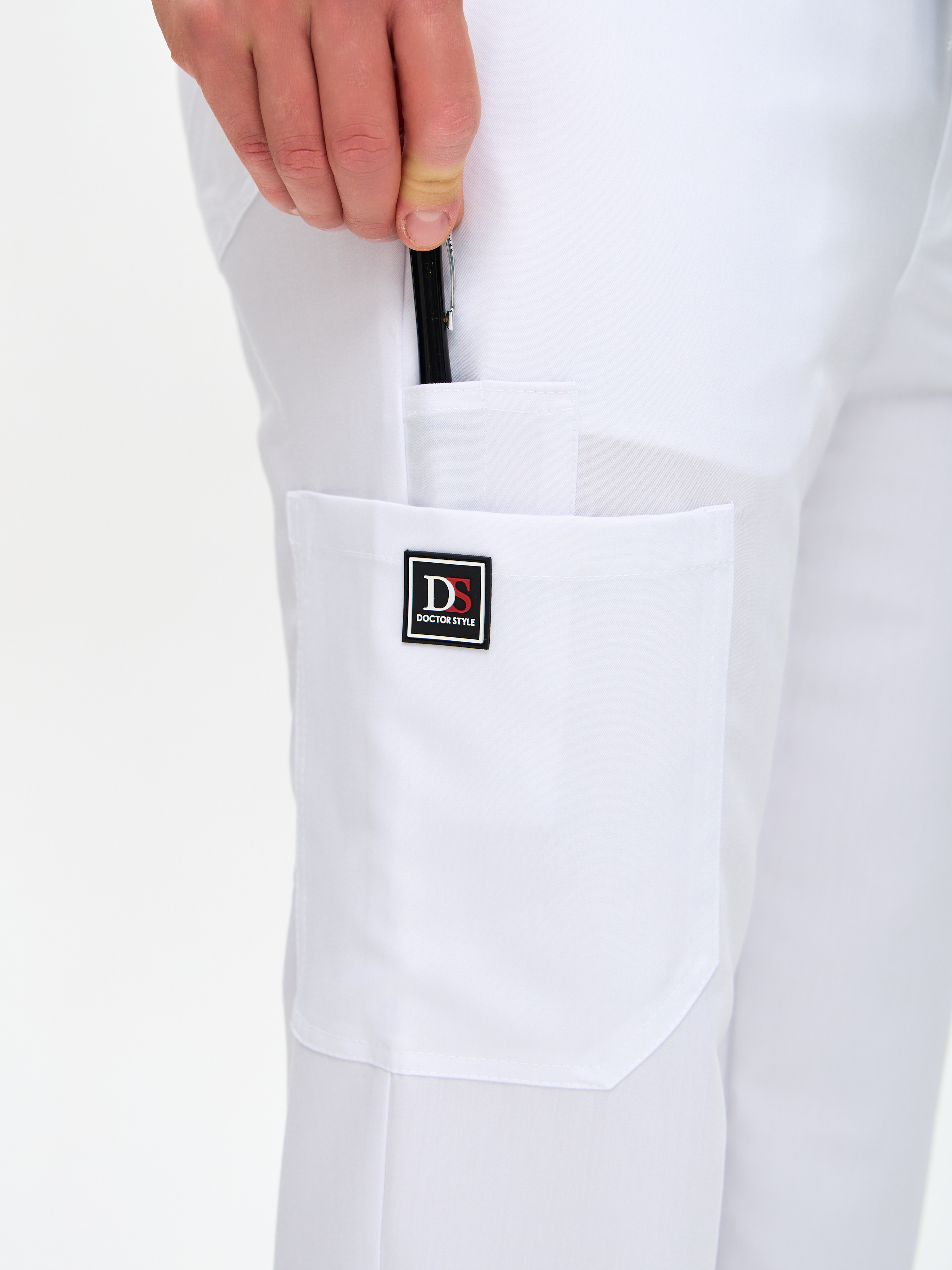 Медицинские брюки мужские Софт TREND, белые 6