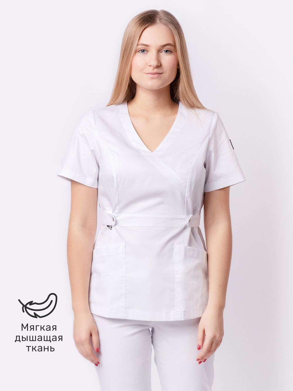 Медицинская блуза женская Бета TREND белая-00