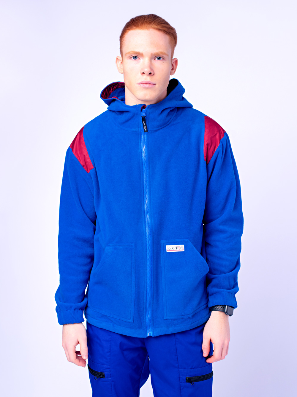 флиска-толстовка-скорая-помощь-зипка-василек-с-бордовыми-красными-вставками-3