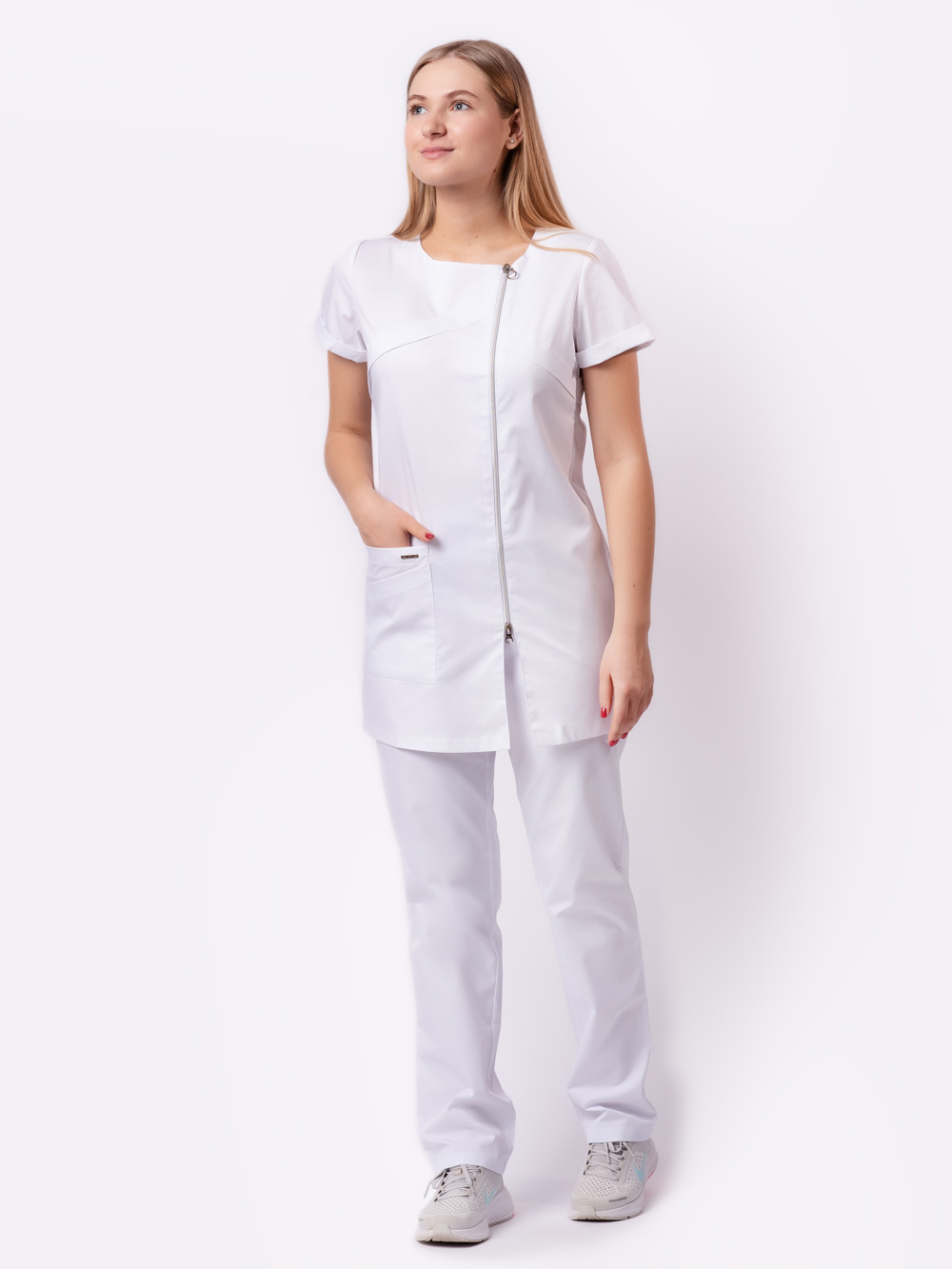 6-блуза-медицинская-рубашка-белая-на-молнии-с-карманами-доктор-стиль-doctor-style