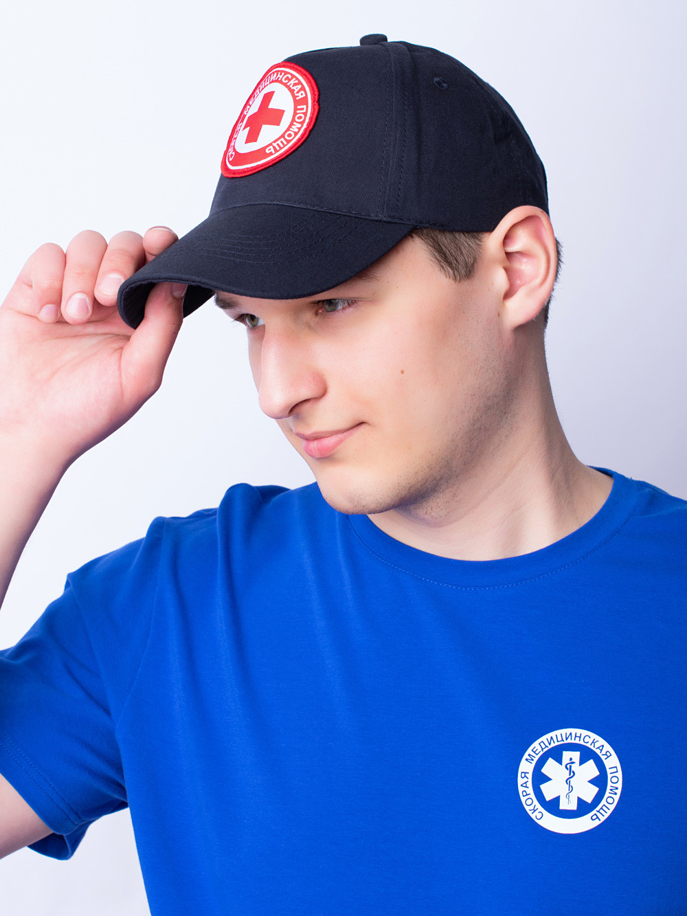 Кепка-темно-синяя-бейсболка-с-нашивкой-скорая-помощь-доктор-флеш-1