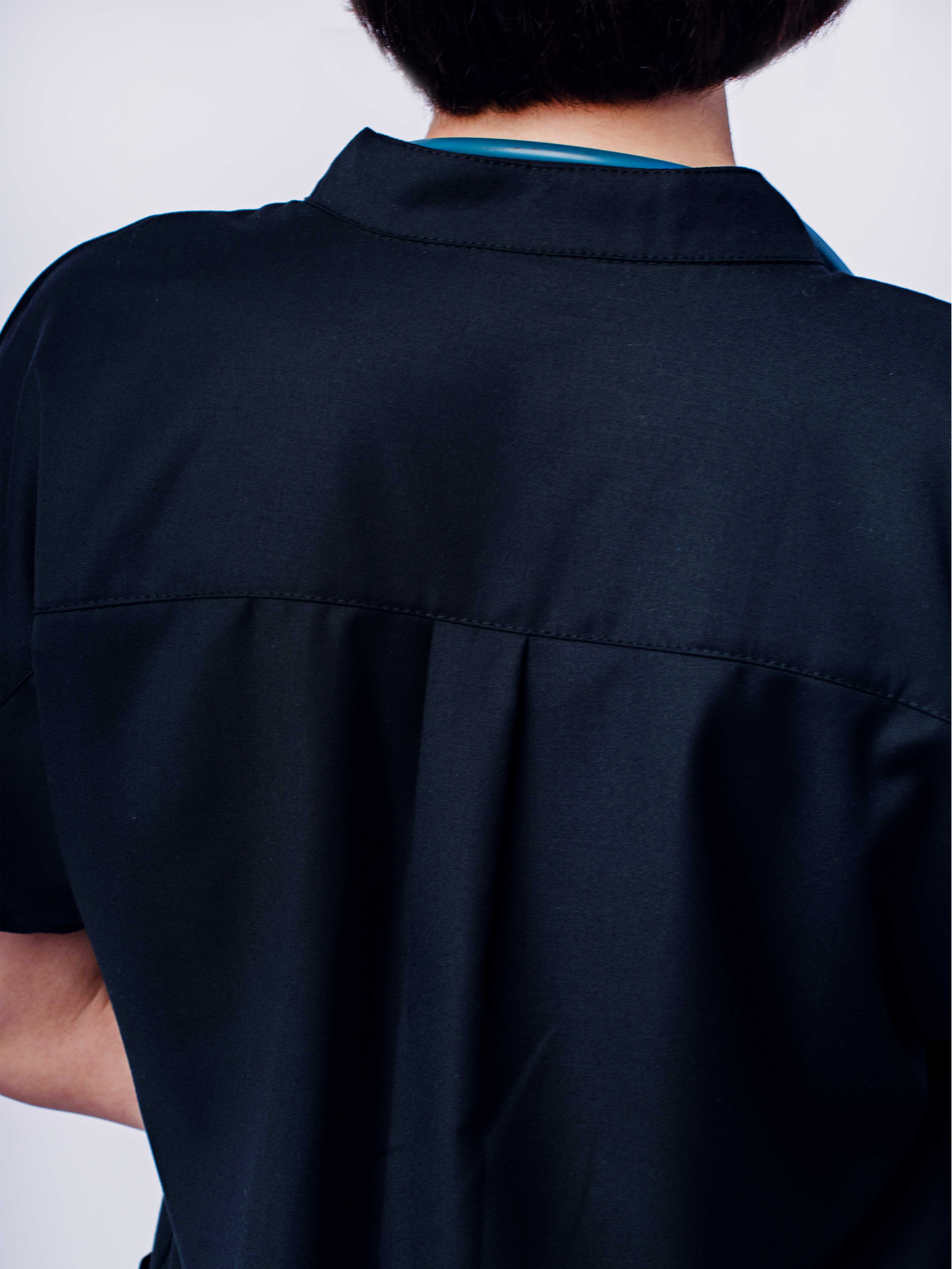 Медицинская блуза женская Дао, черная NEW-7