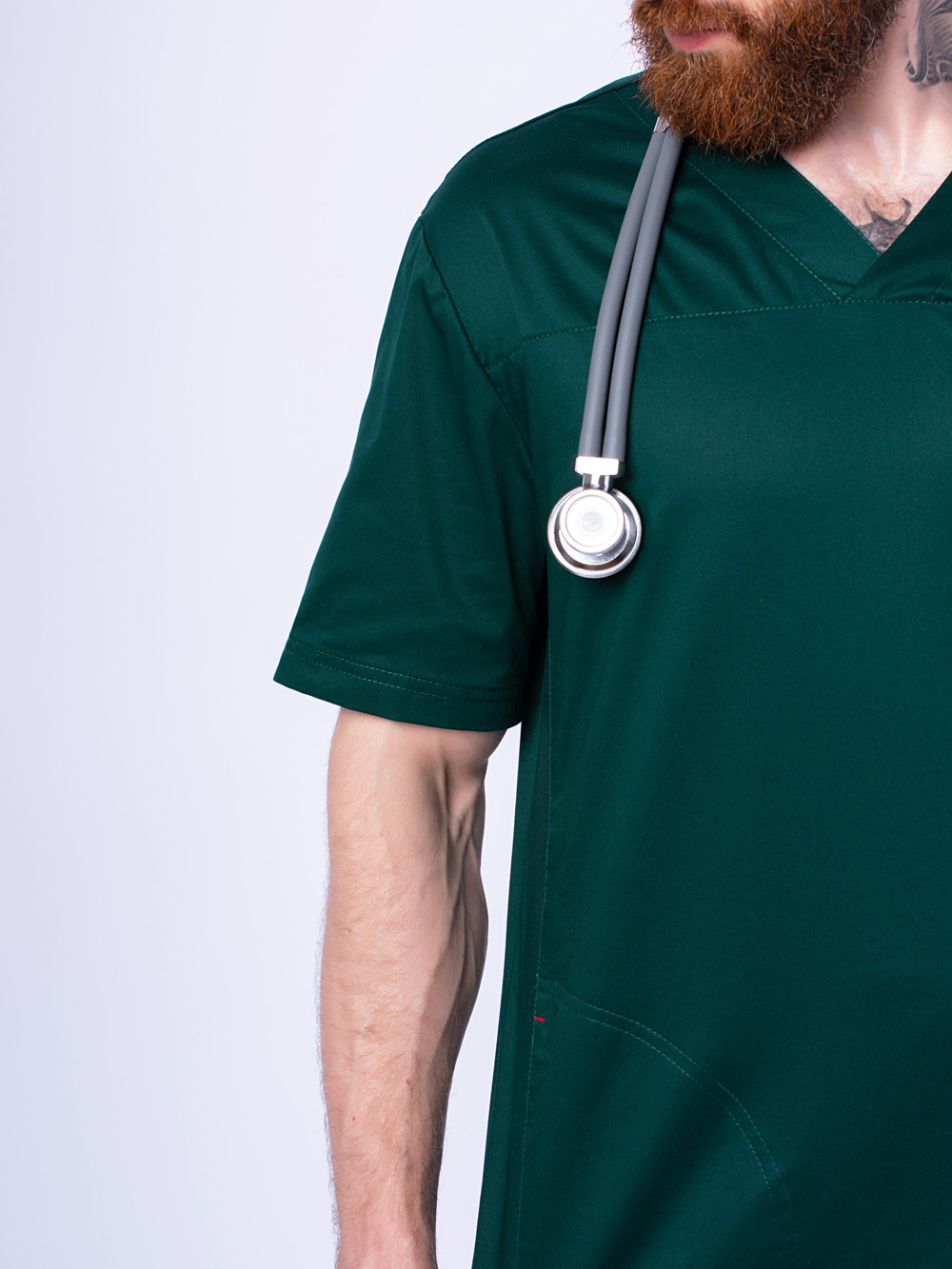 блуза-медицинская-мужская-хирургическая-зелёная-доктор-стиль-9