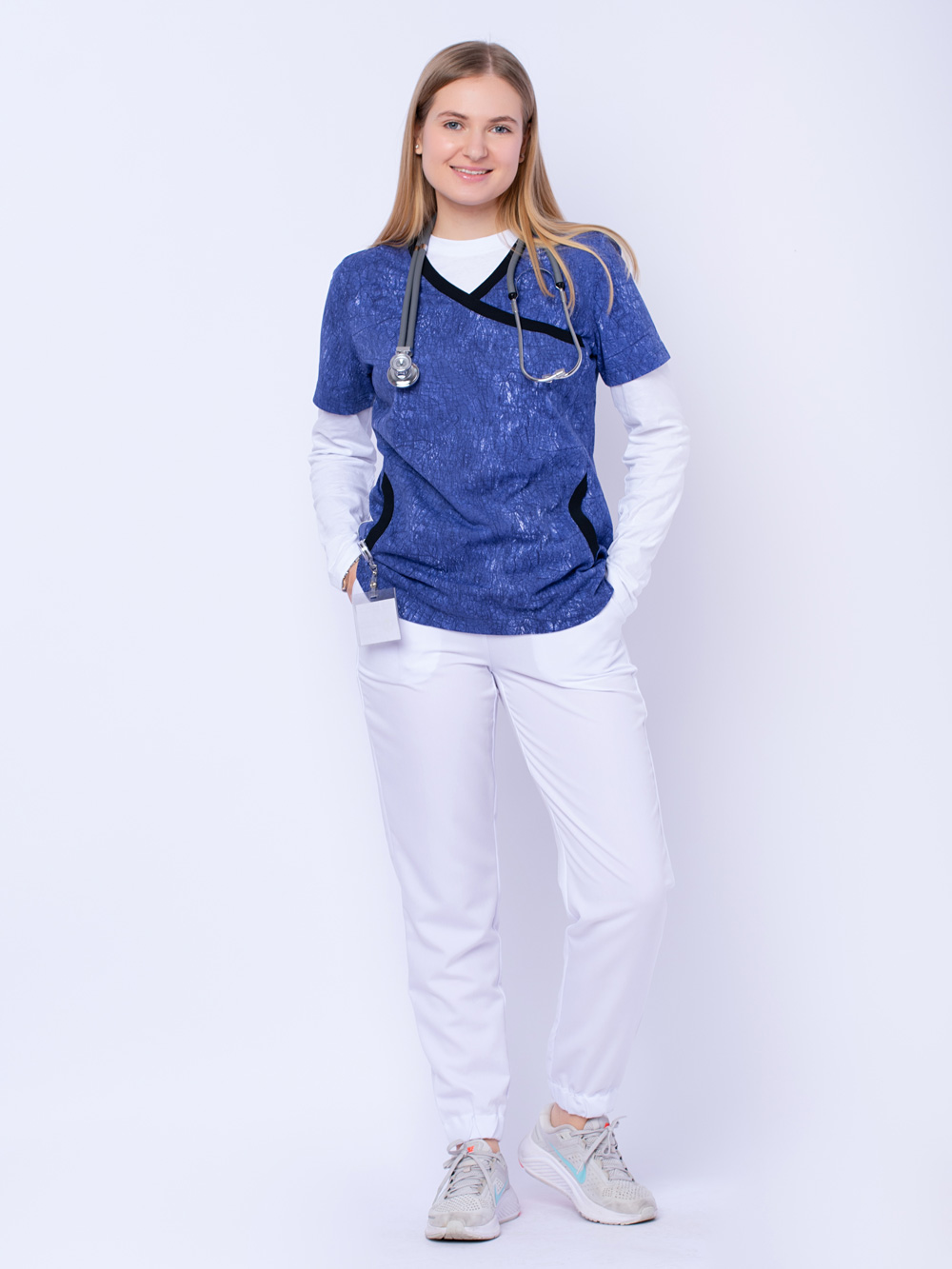 блуза-медицинский-женская-синяя-доктор-стиль-4