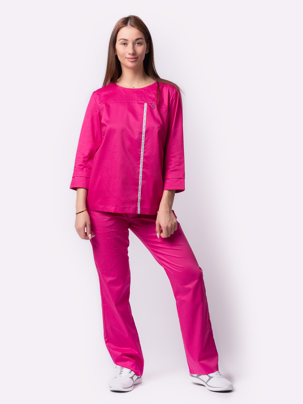 2-мед.одежда,-блуза-медицинская,-рукав-три-четверти,-медицинская-рубашка,-женская-медицинская-одежда,-doctor-style,-Доктор-стиль