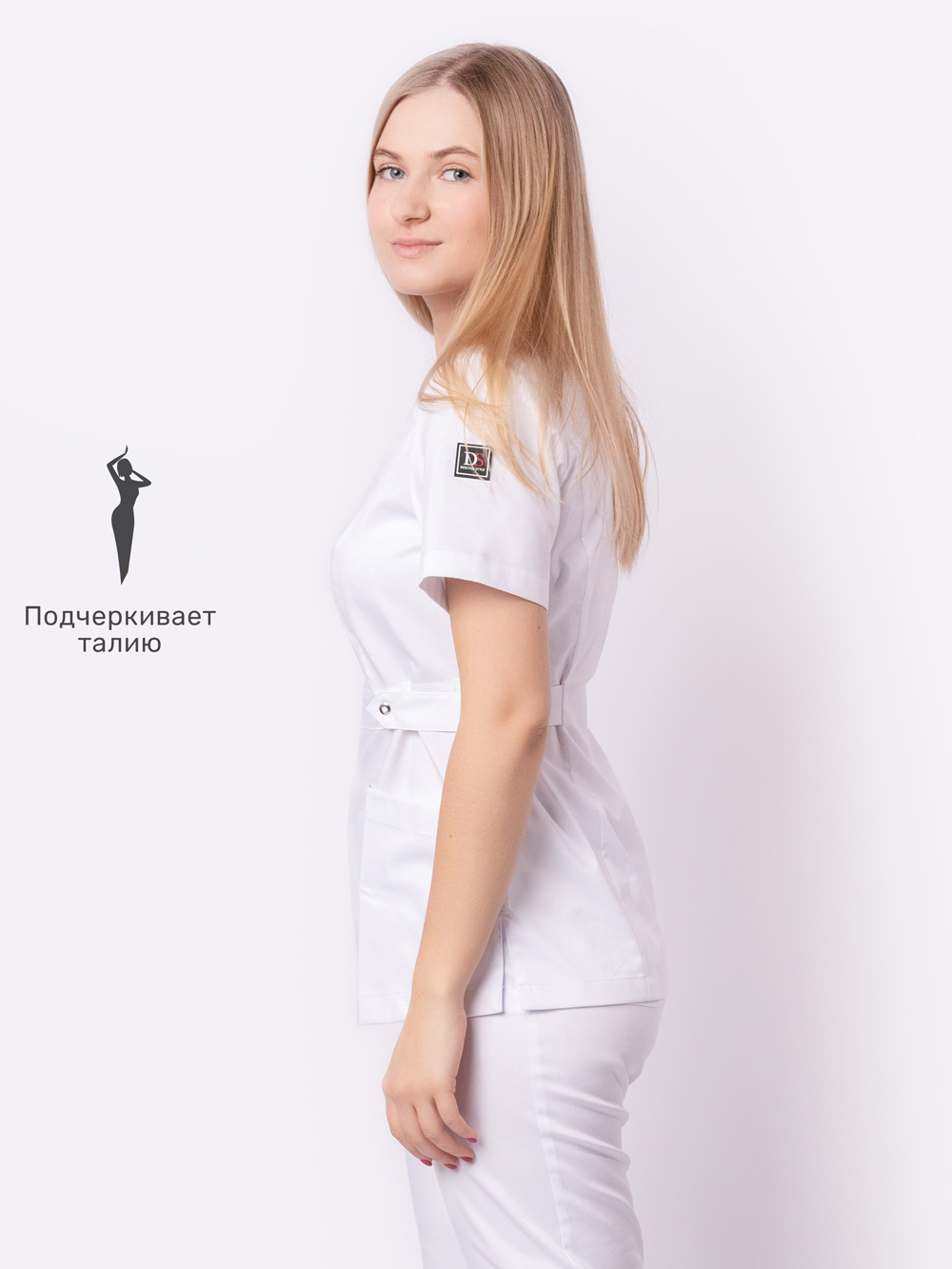 Медицинская блуза женская Бета TREND белая-1