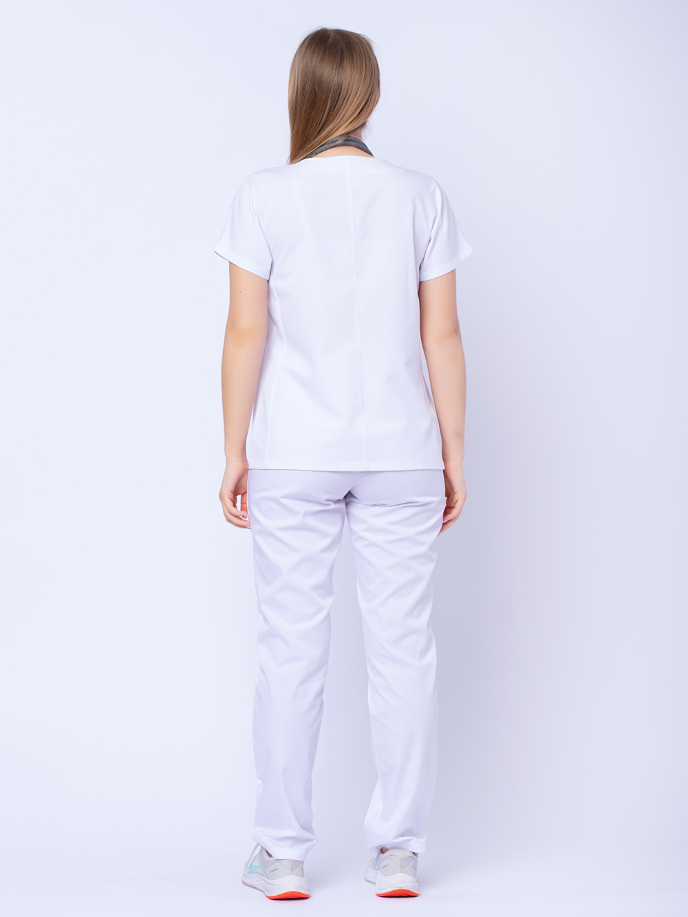 Медицинская блуза-топ женская Нюша TREND, белая (6)