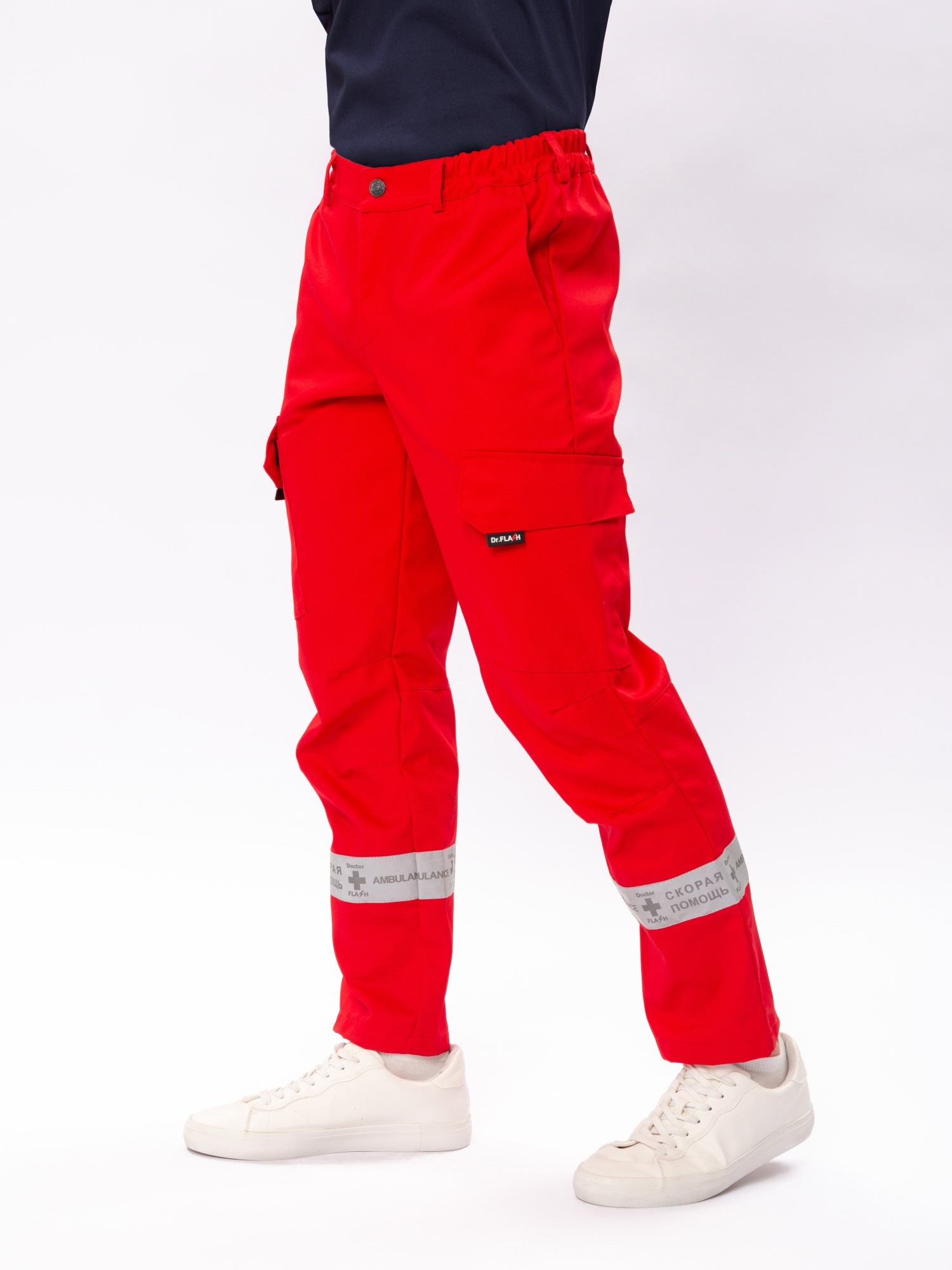Демисезонные брюки мужские ФлешКа М, красные 3