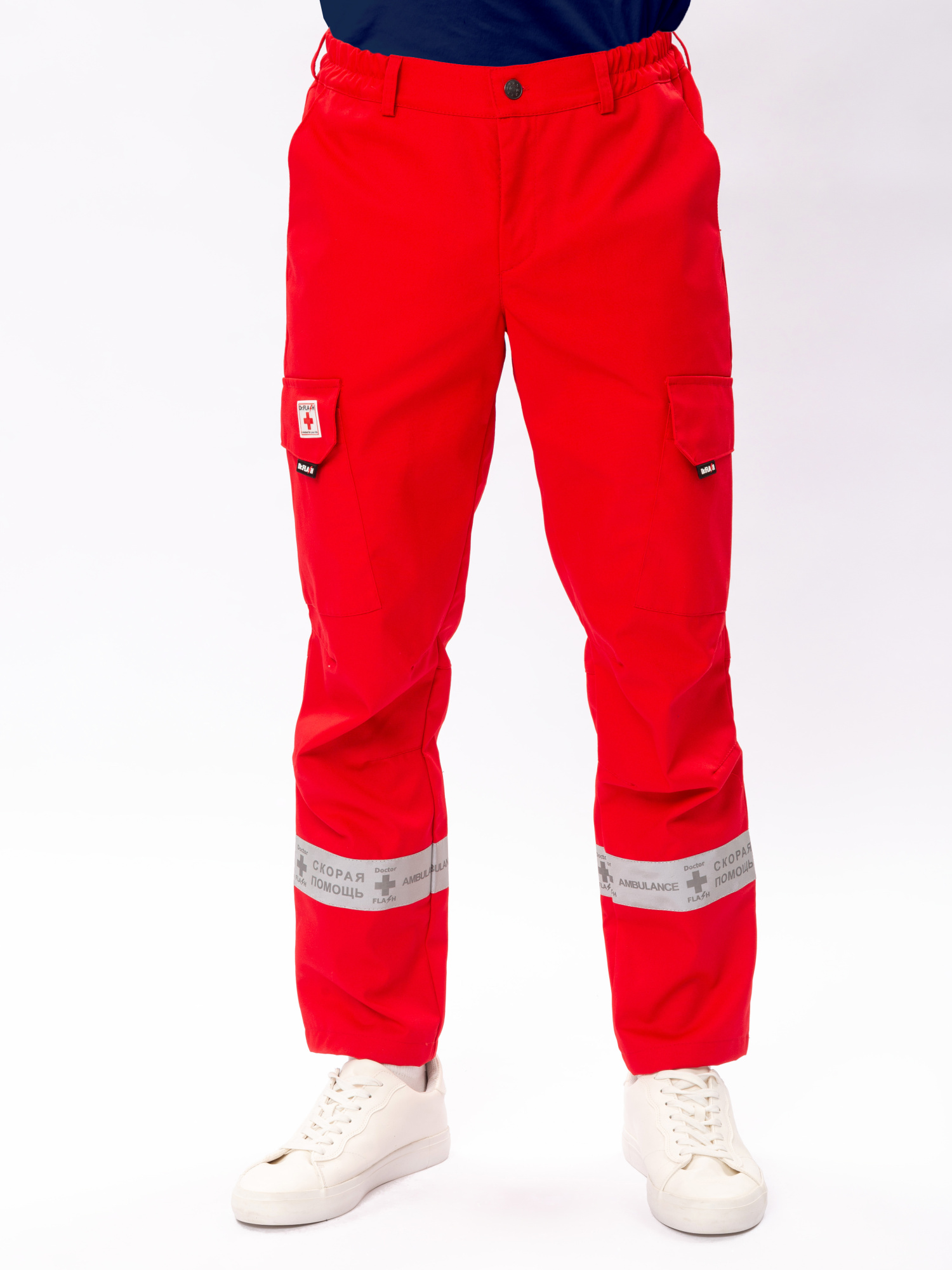 Демисезонные брюки мужские ФлешКа М, красные 2
