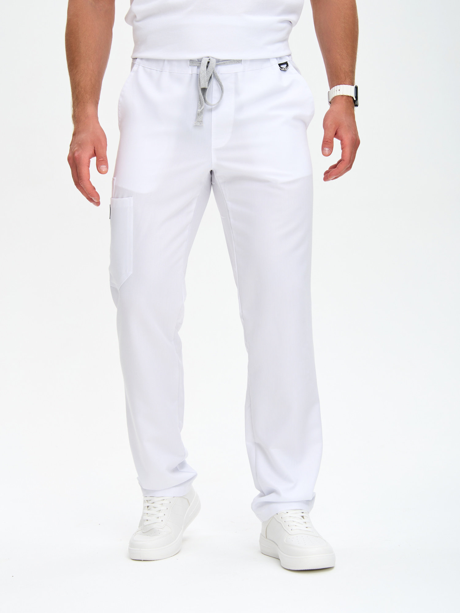 Медицинские брюки мужские Софт TREND, белые 1